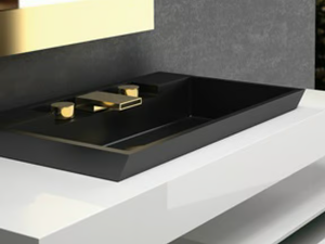 RIV FL - Inset rectangular washbasin _ Glass Design